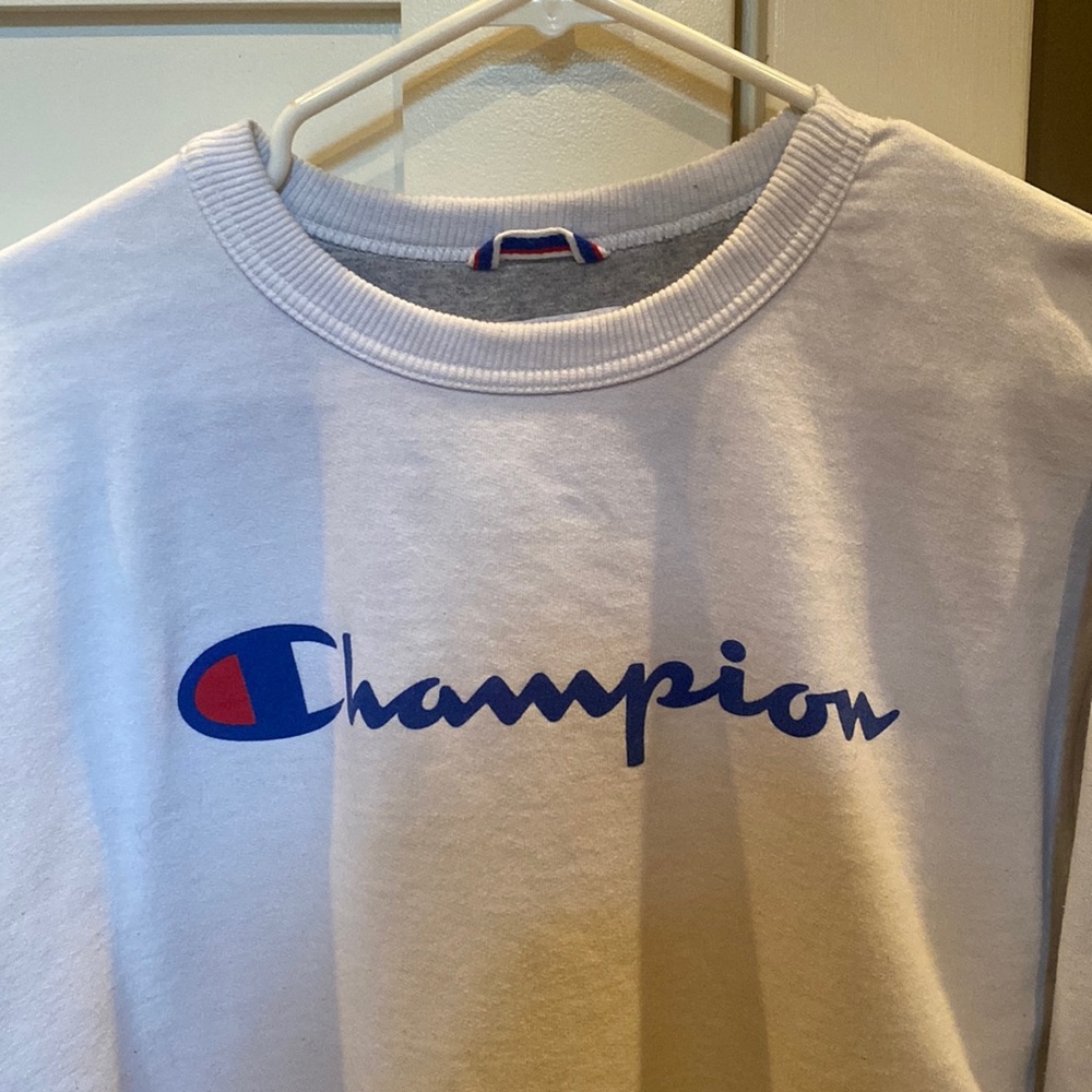 White Champion Crew Neck